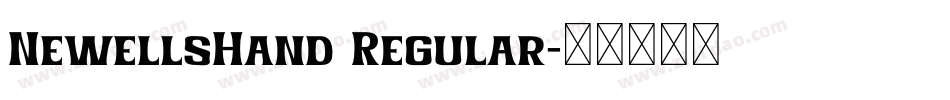 NewellsHand Regular字体转换